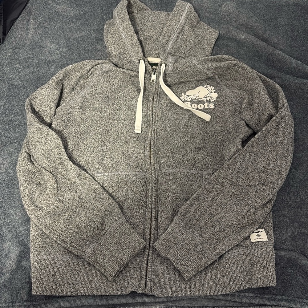Roots salt and pepper full zip hoodie
